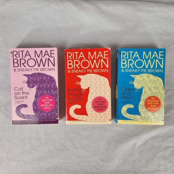 LOT OF 3 Rita Mae Brown and Sneaky Pie Brown Paperback Mystery Series Books 7-9 - Picture 2 of 3